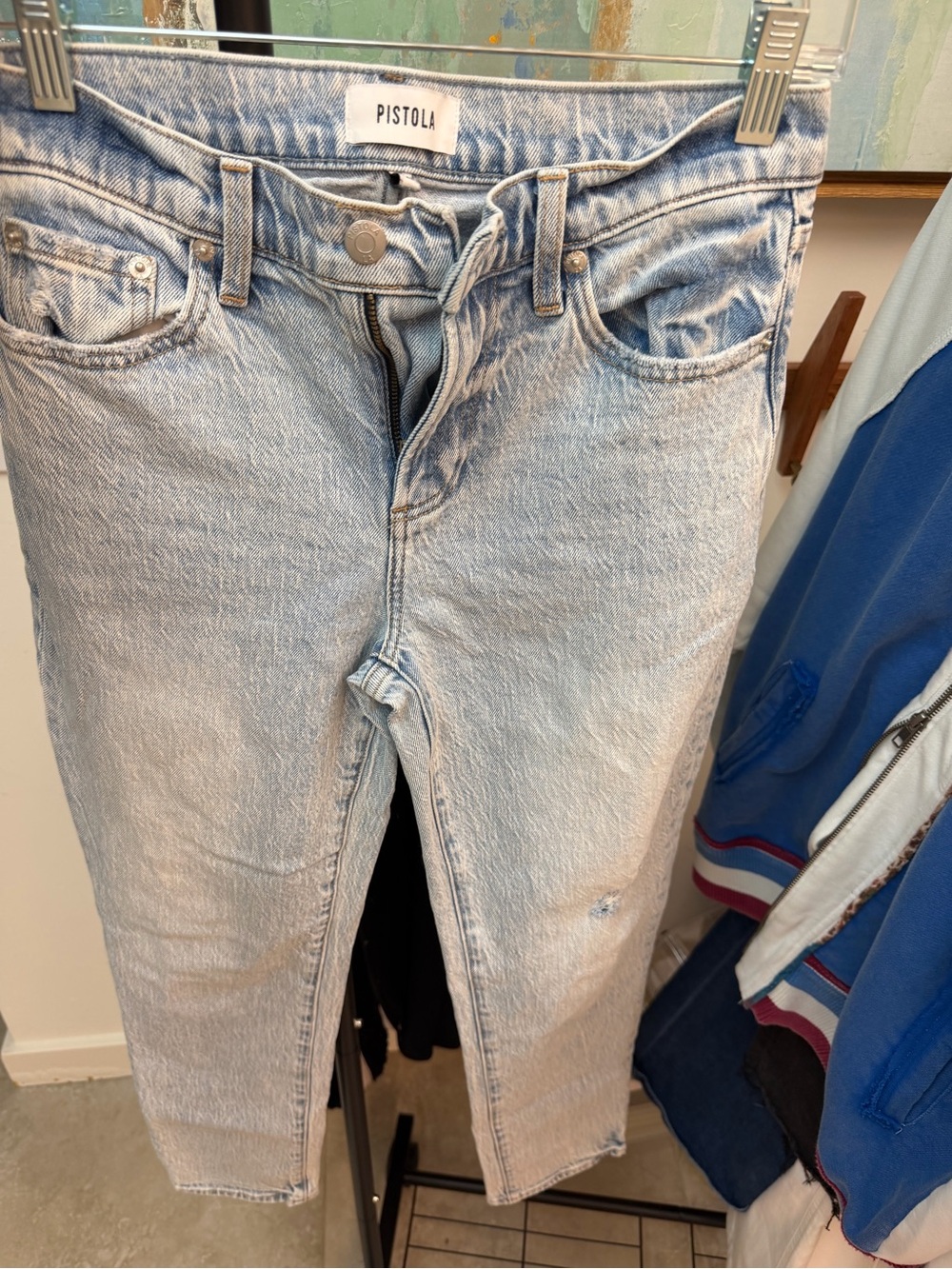Pistola Light Wash Denim Jeans in Pale Blue